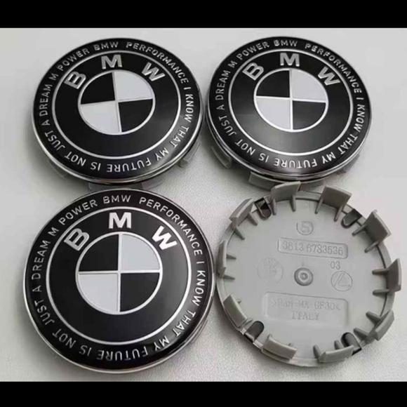 4 BMW 50th anniversary rim Center Caps - Picture 1 of 2